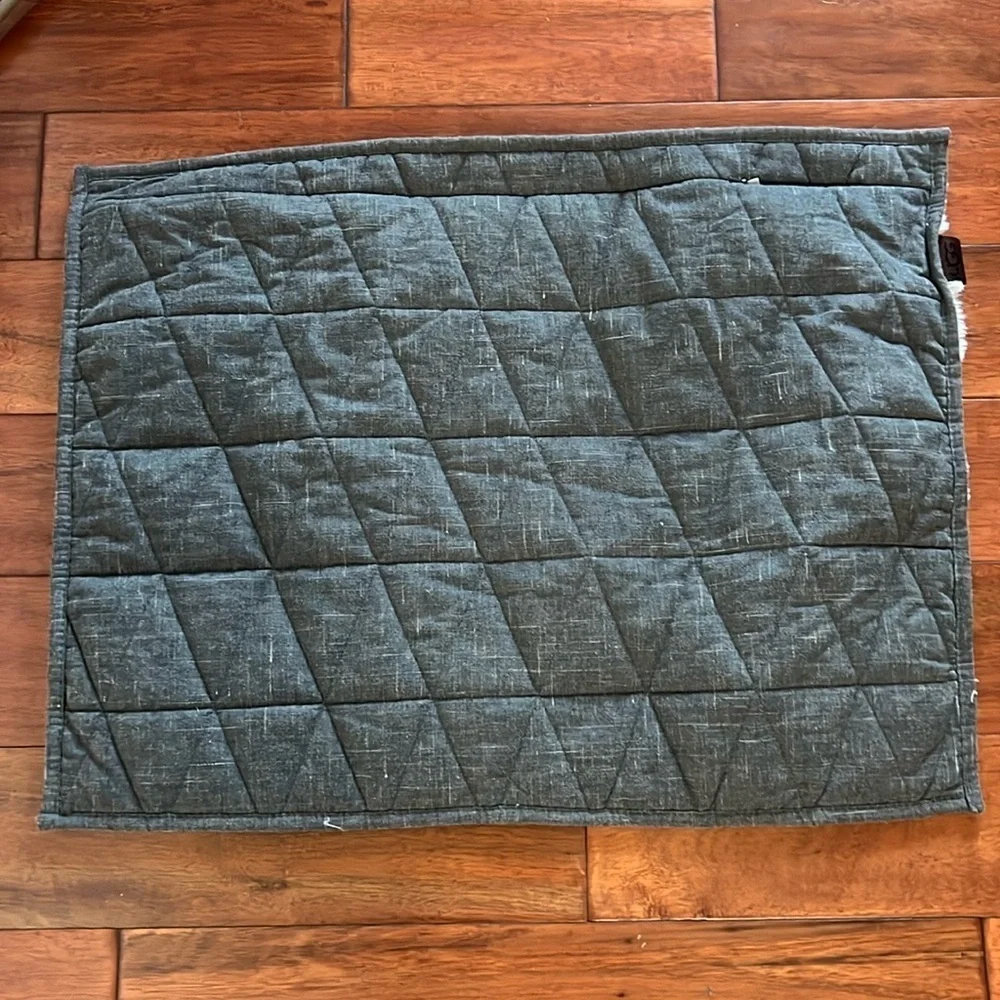 Ugg 26x20 dark gray quilt &light gray faux fur Pillow sham cover